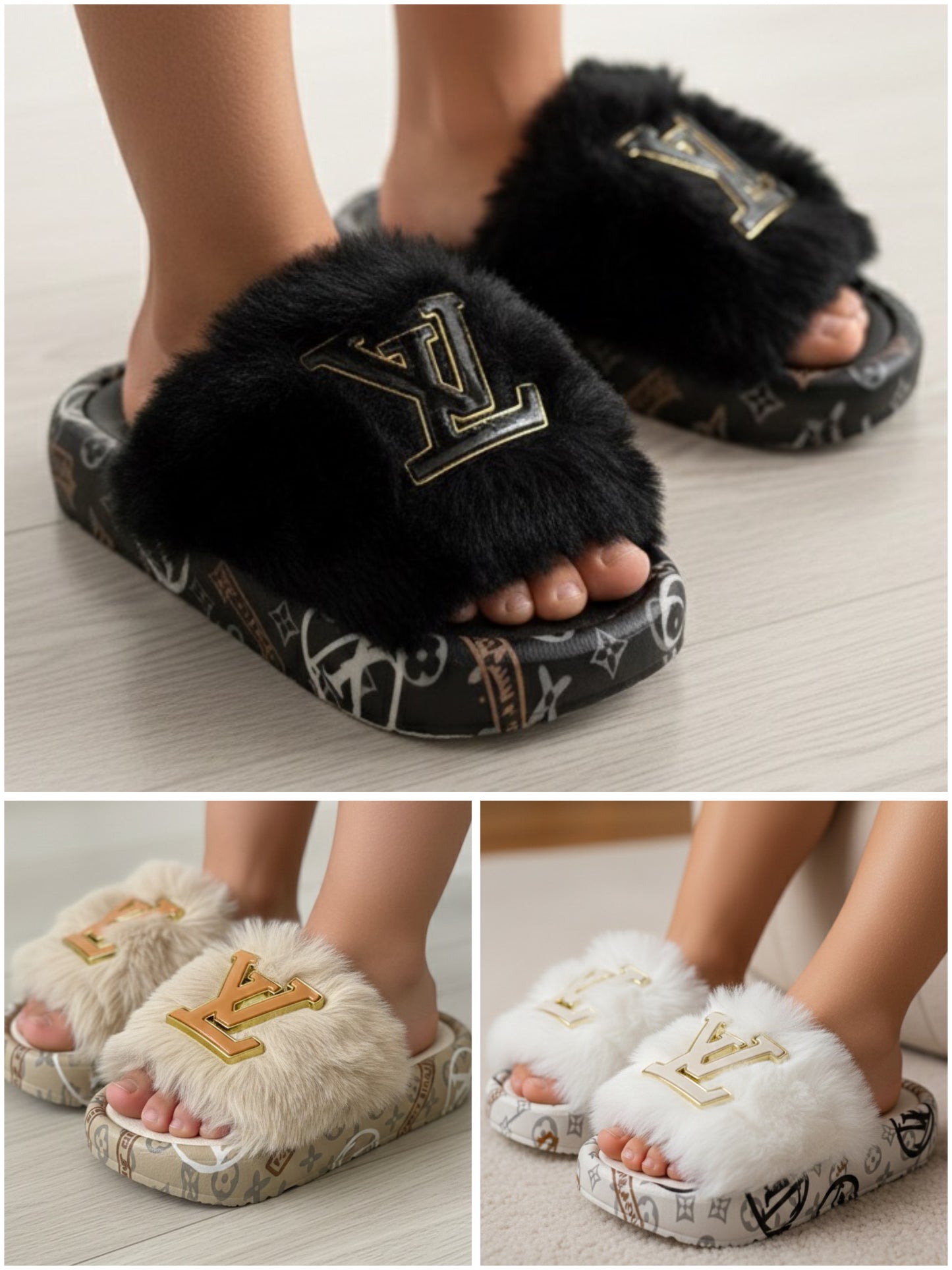 0 A FUR SLIPPER